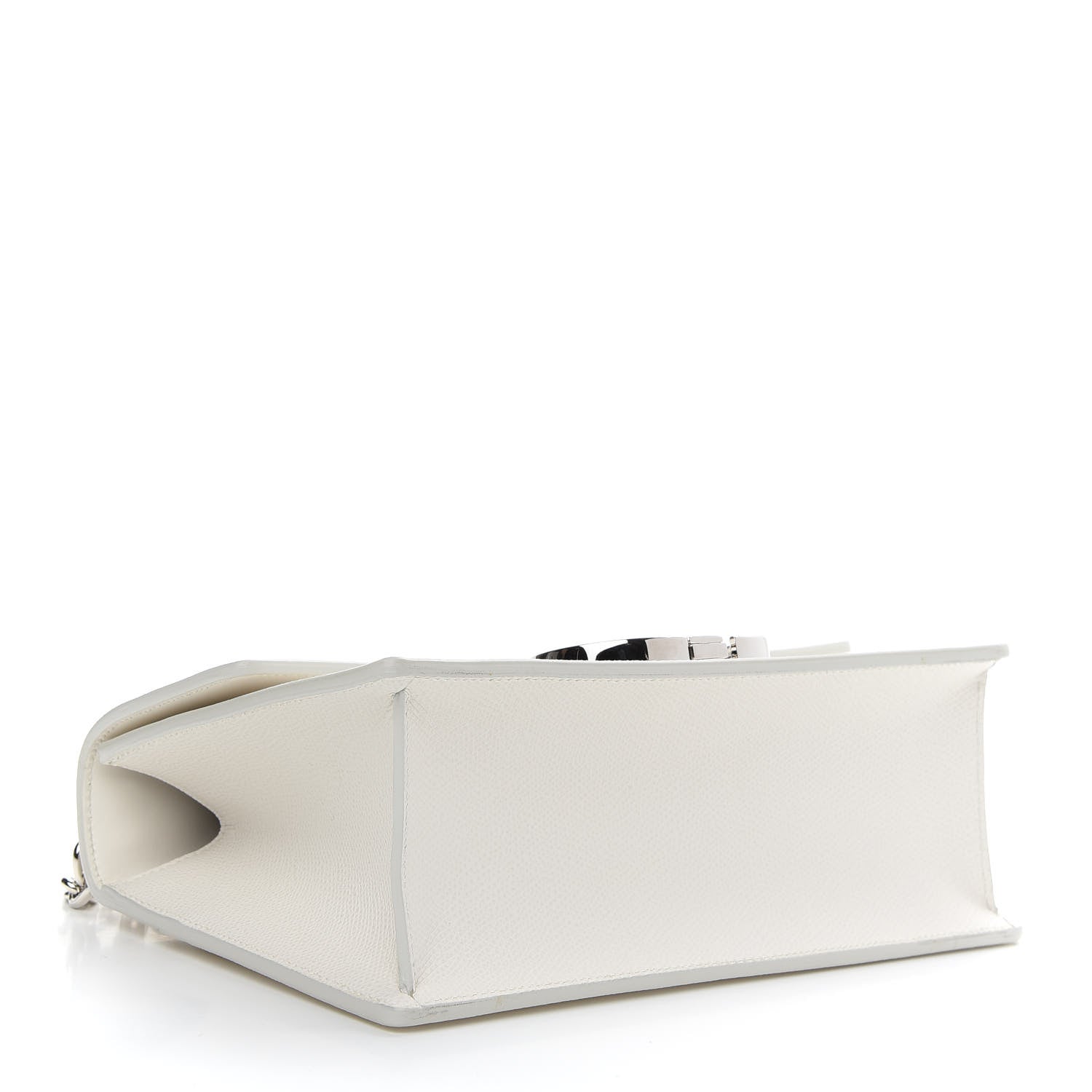 Christian Dior Grained Calfskin 30 Montaigne Chain Flap Bag White 4 of 8