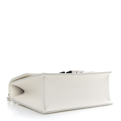 Christian Dior Grained Calfskin 30 Montaigne Chain Flap Bag White 4 of 8