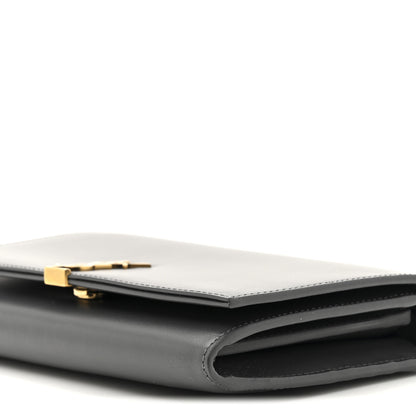 Saint Laurent Glossy Calfskin Monogram Chain Wallet Storm 10 of 12
