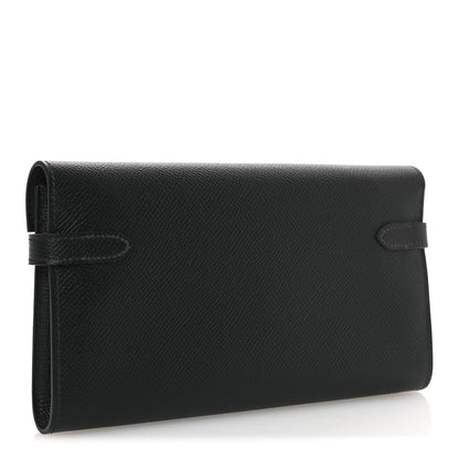 Hermes Epsom Kelly Longue Wallet Black 3 of 9