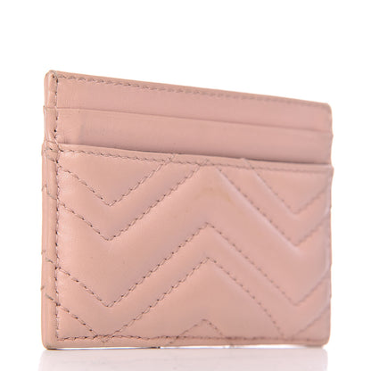 Gucci Calfskin Matelasse GG Marmont Card Holder Perfect Pink 3 of 7