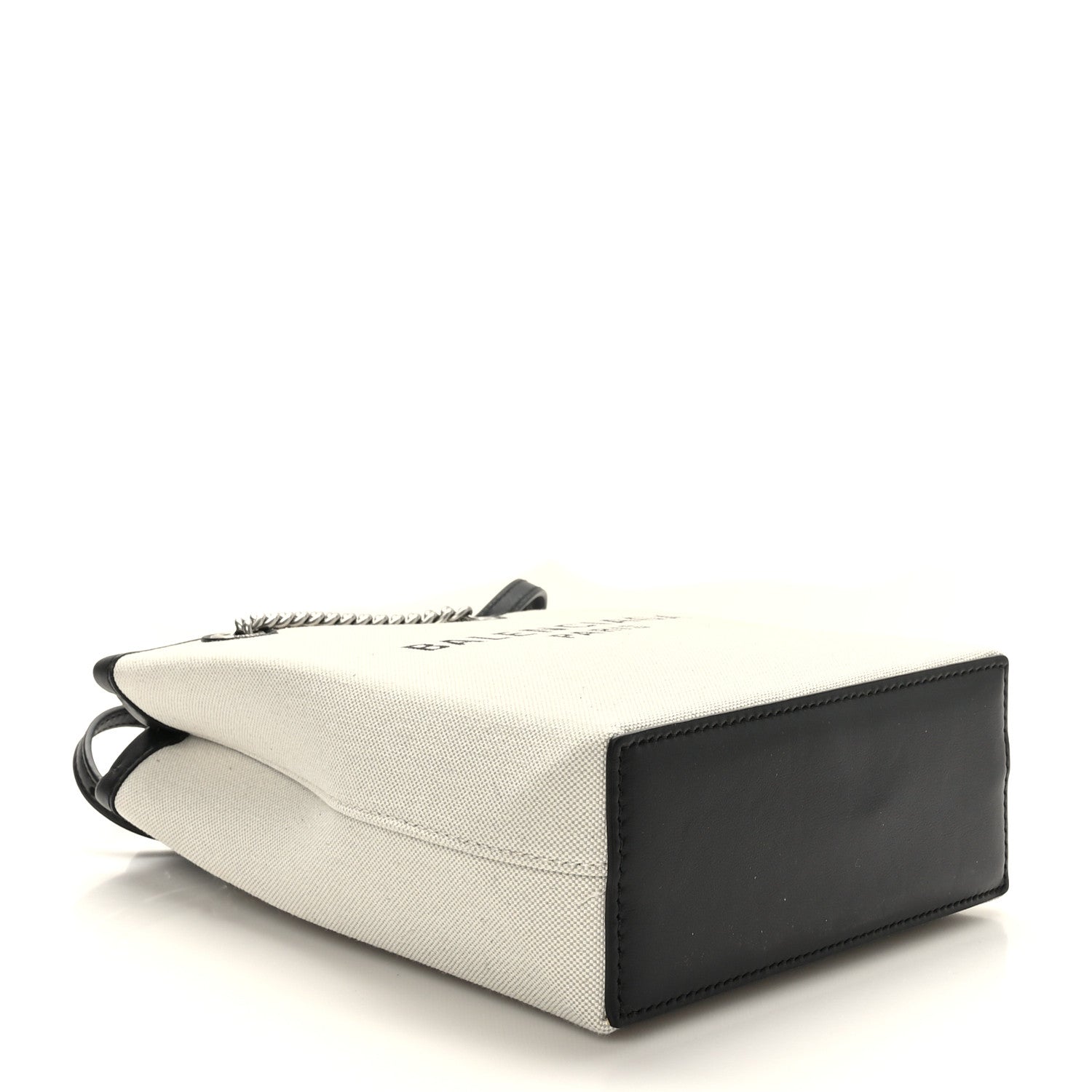 Balenciaga Canvas Calfskin Duty Free Phone Holder Bag Natural Black 4 of 8