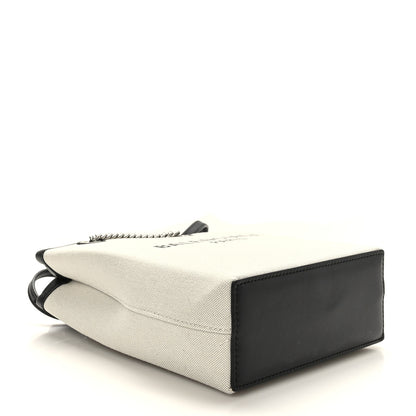 Balenciaga Canvas Calfskin Duty Free Phone Holder Bag Natural Black 4 of 8