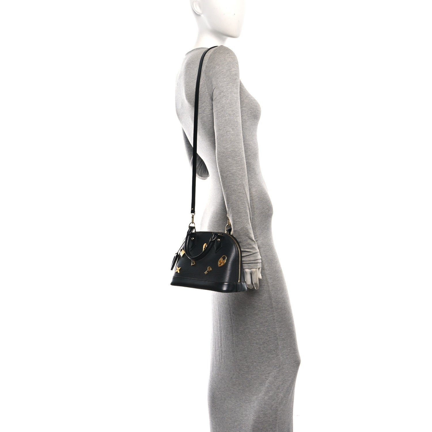 Louis Vuitton Epi Love Lock Alma BB Black 2 of 10