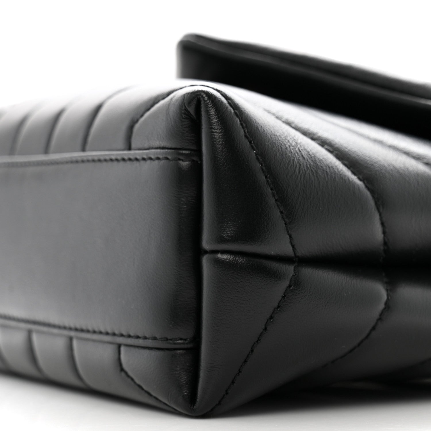 Saint Laurent Calfskin Y Quilted Monogram Toy Loulou Crossbody Bag Black 10 of 12