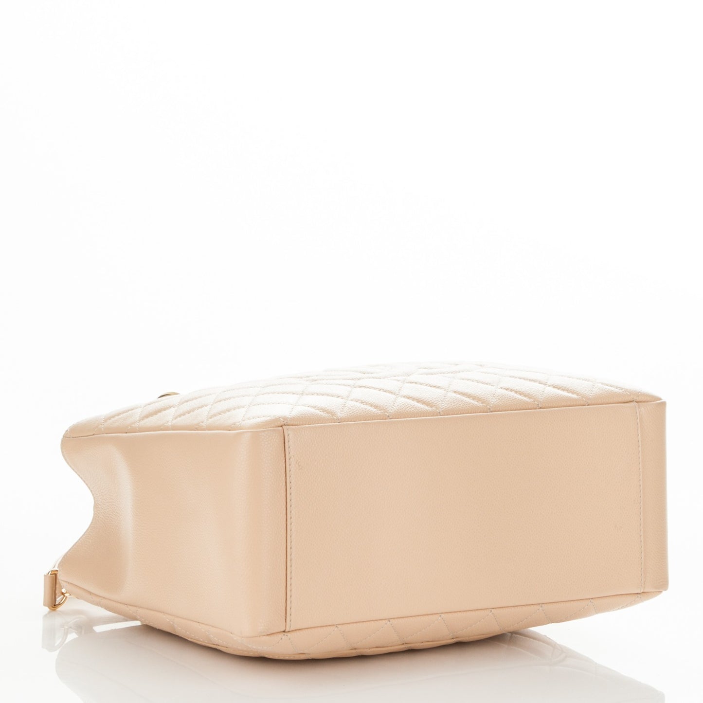 Caviar Quilted Grand Shopping Tote GST Beige Clair
