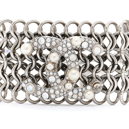Chanel CC Crystal Pearl Multistrand Chain Bracelet 4 of 7
