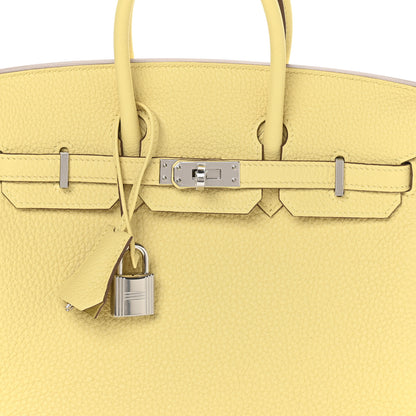 Hermes Togo Birkin 25 Jaune Poussin 8 of 11