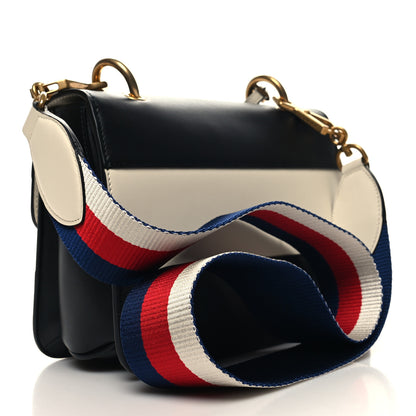 Gucci Calfskin Sylvie Web Queen Margaret Shoulder Bag Mystic White Black 3 of 10