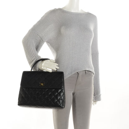 Louis Vuitton CHANEL Caviar Quilted Jumbo Kelly Flap Black 2 of 9