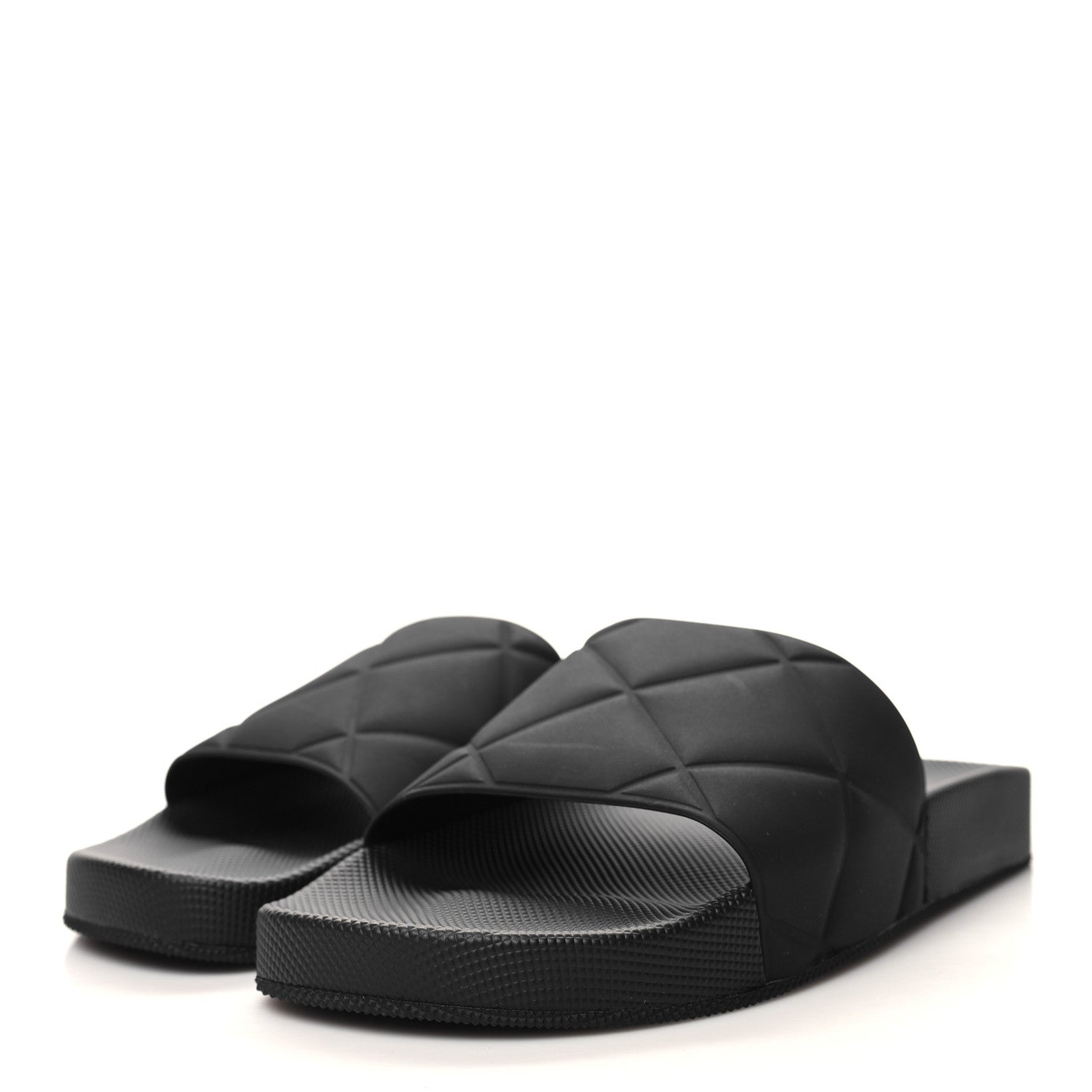 Bottega Veneta Rubber The Slider Sandals 38 Black 3 of 7