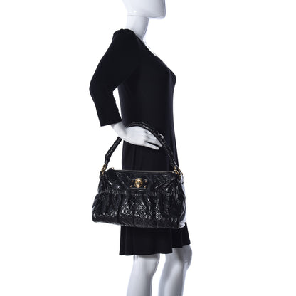 Marc Jacobs Calfskin Quilted Julianne Shoulder Bag Black 2 of 17