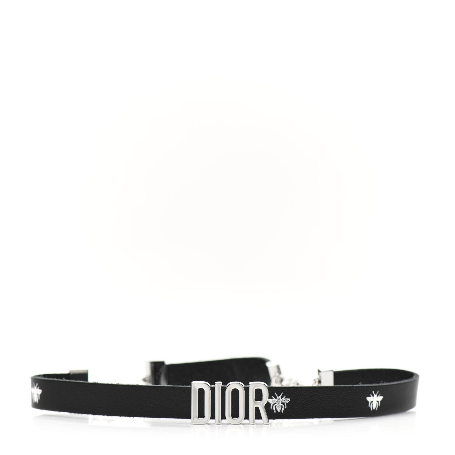 Christian Dior Calfskin Dior Bee Double Bracelet Black 1 of 3