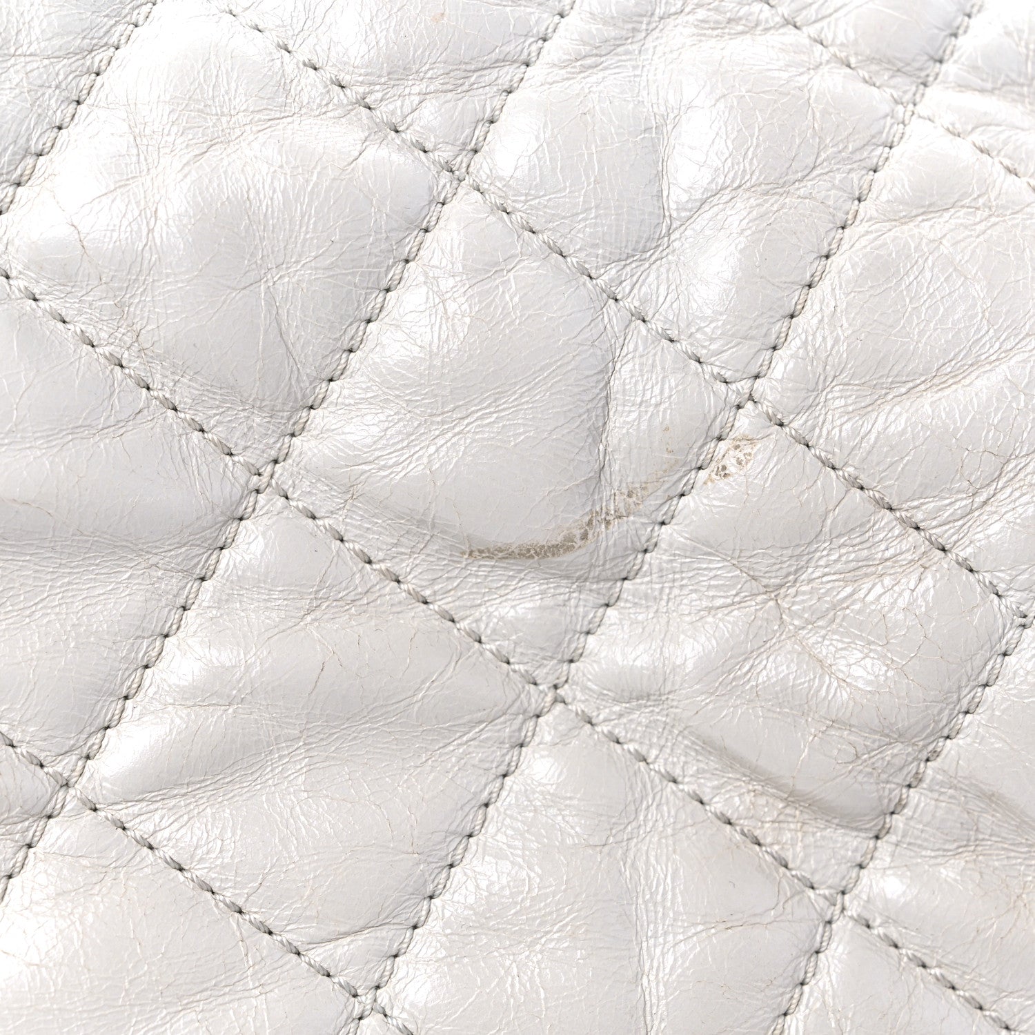 Chanel Glazed Calfskin Quilted Large Chain Me Hobo Dark White 17 of 21