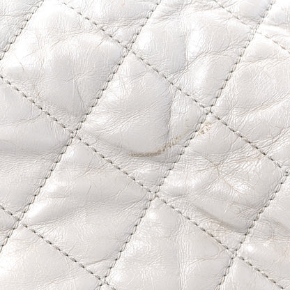 Chanel Glazed Calfskin Quilted Large Chain Me Hobo Dark White 17 of 21