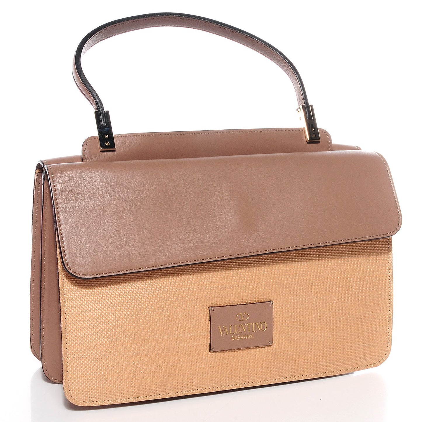 Raffia Nappa Aphrodite Bow Satchel Sabbia