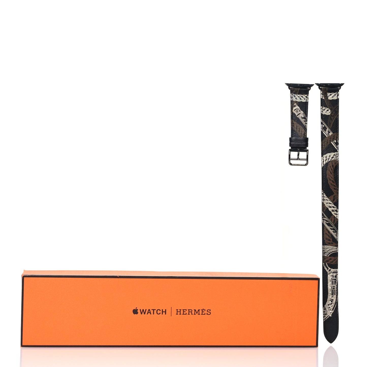 Swift Cavalleria Print Apple Watch Double Tour Strap Black