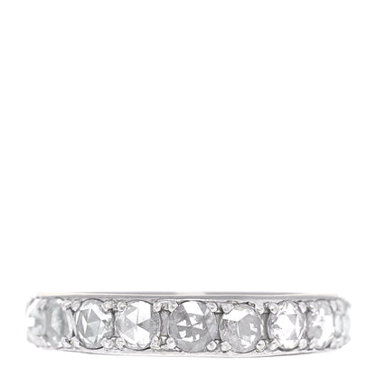 Tiffany 18K White Gold Diamond Metro Rose Cut Eternity Band Ring 51 5.75 3 of 5