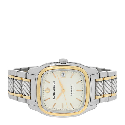David Yurman Stainless Steel 18K Yellow Gold 35mm Thoroughbred Automatic Watch 2 of 4
