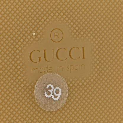 Gucci Raffia Canvas Crystal Interlocking G Espadrilles 39 Beige 7 of 9
