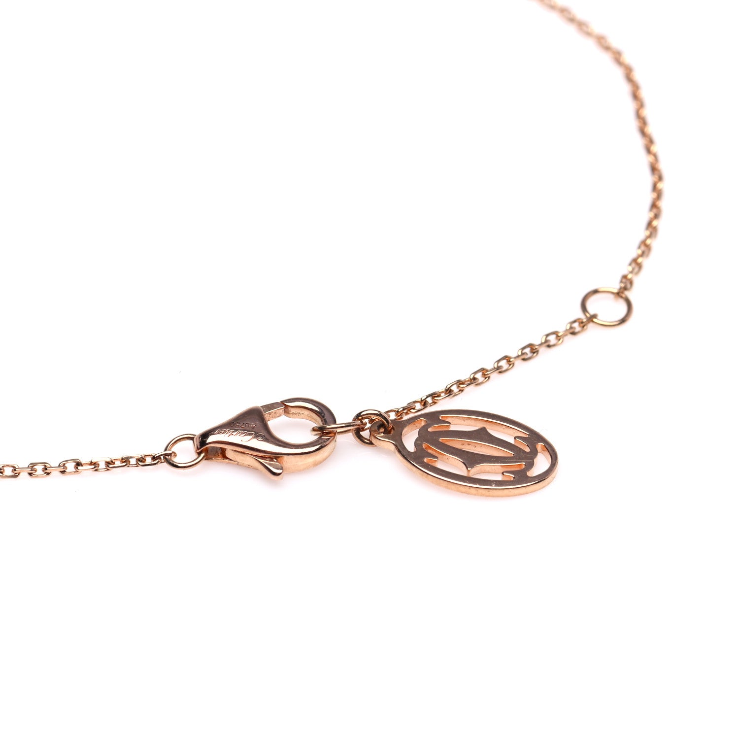 Cartier 18K Pink Gold Diamond Symbols Cross Bracelet 5 of 7