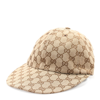 Gucci Monogram Patch Logo Soft Baseball Hat L Beige Cocoa 1 of 10