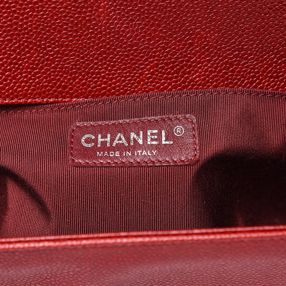 Chanel Caviar Quilted Medium Boy Flap Dark Red 6 of 15