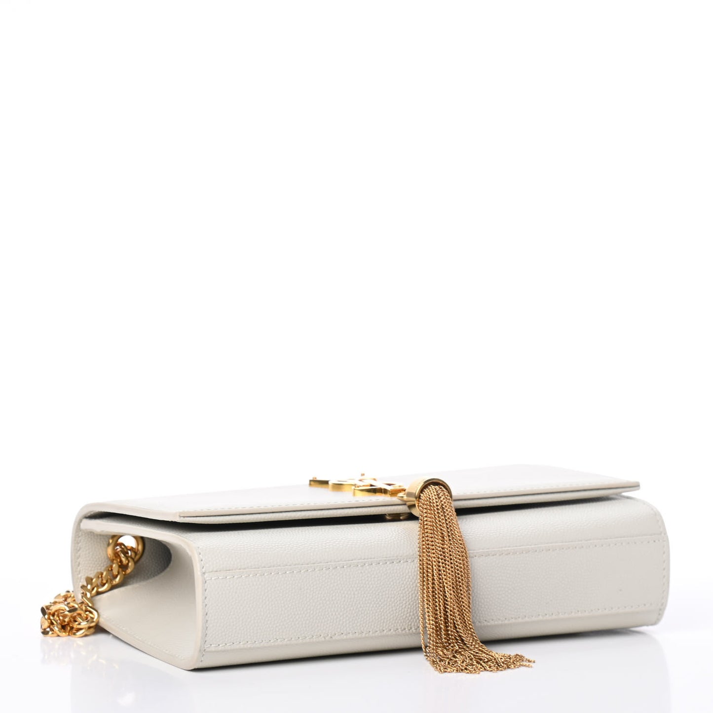 Grain De Poudre Small Classic Monogram Kate Tassel Satchel Blanc Vintage