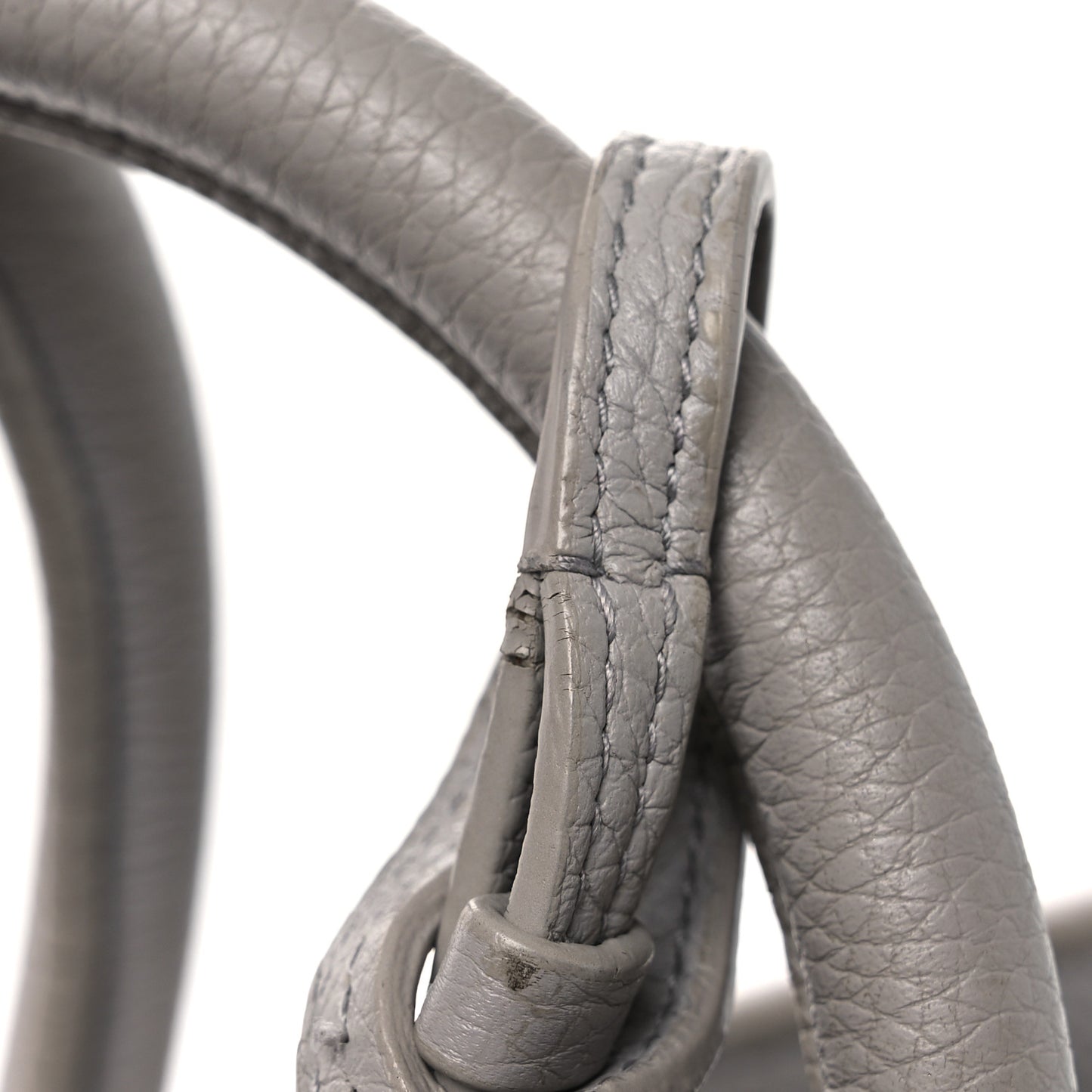 Grained Calfskin Small Supple Sac De Jour Grey