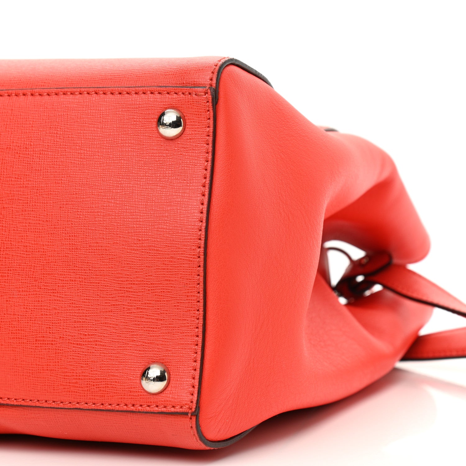 Fendi Vitello Elite Regular 2Jours Tote Papavero 10 of 13