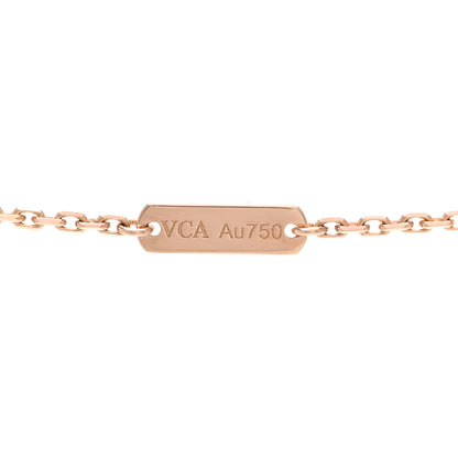 Van Cleef & Arpels 18K Rose Gold Diamond Bulls Eye Vintage Alhambra Pendant Necklace 4 of 6