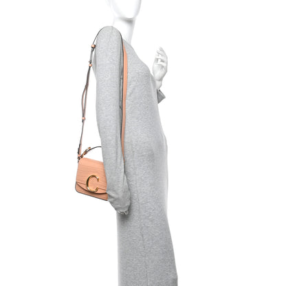 Chloe Calfskin Crocodile Embossed Mini C Double Carry Milky Orange 2 of 10
