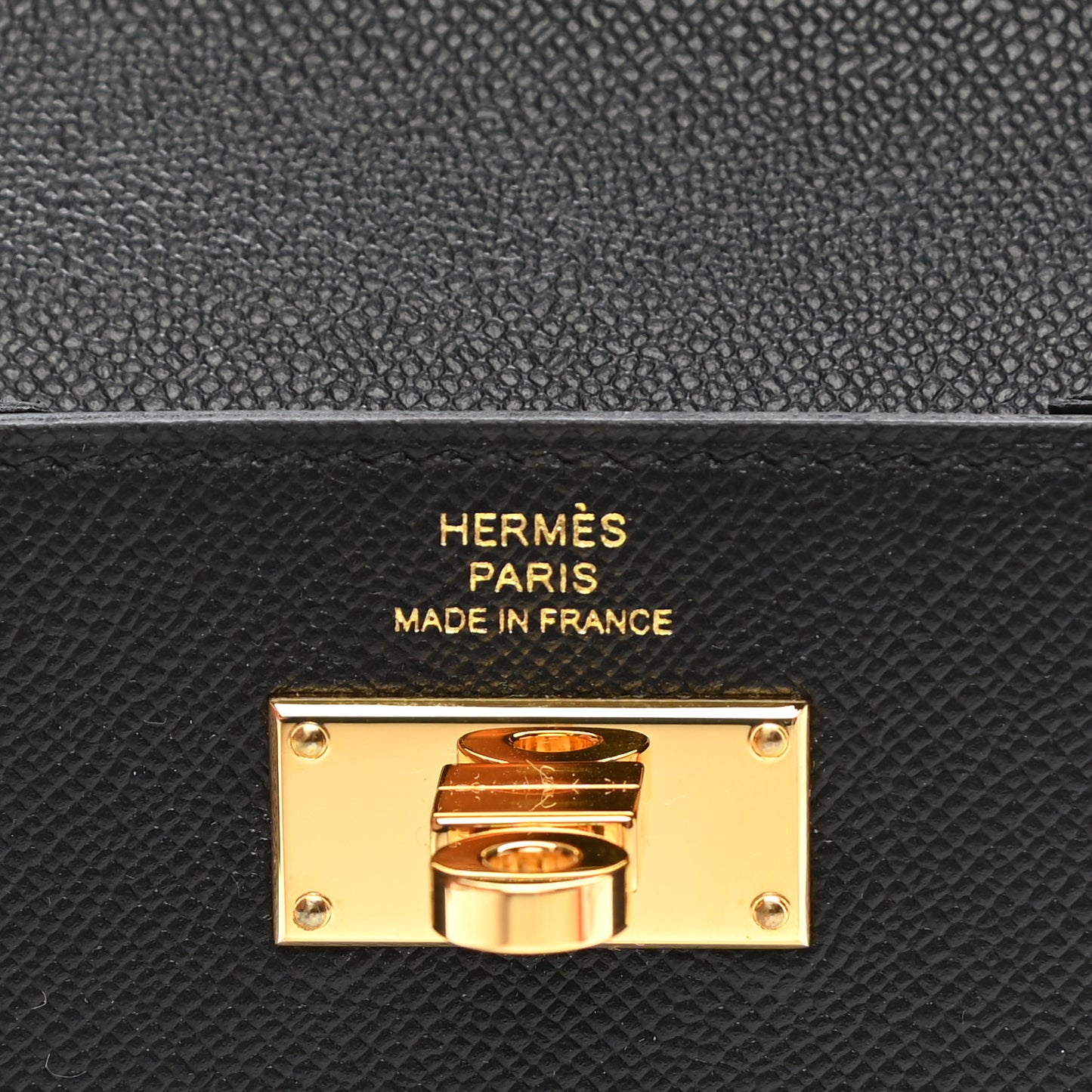 Madame Calfskin Kelly Pocket Compact Wallet Black