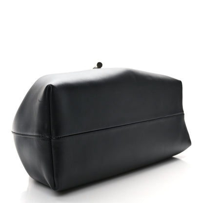 Jimmy Choo Smooth Shiny Calfskin Cinch M Bucket Bag Black 4 of 15