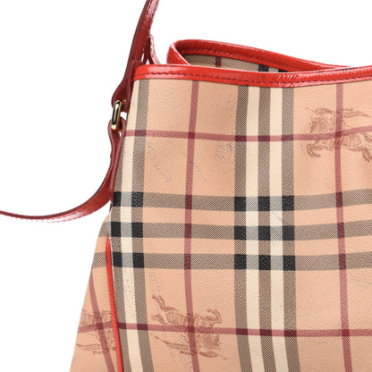 Burberry Haymarket Check Small Canterbury Tote Red 10 of 15