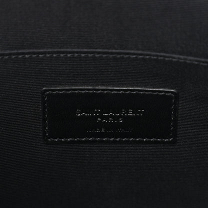 Saint Laurent Calfskin Sweet Dreams Shark Zipped Pouch Black 6 of 8