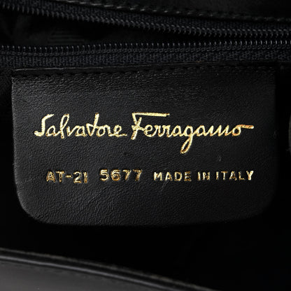 Salvatore Ferragamo Calfskin Vera Bow Mini Top Handle Crossbody Bag Black 6 of 11