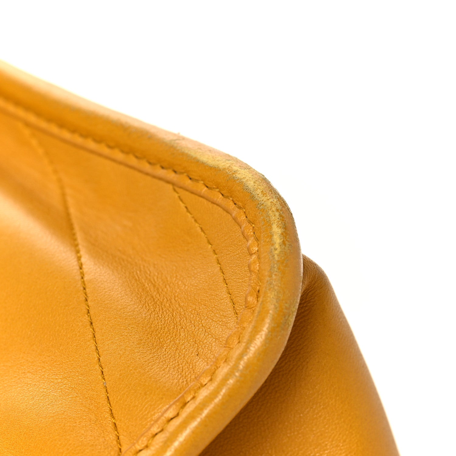 Saint Laurent Lambskin Matelasse Monogram Medium Niki Chain Satchel Yellow 13 of 14