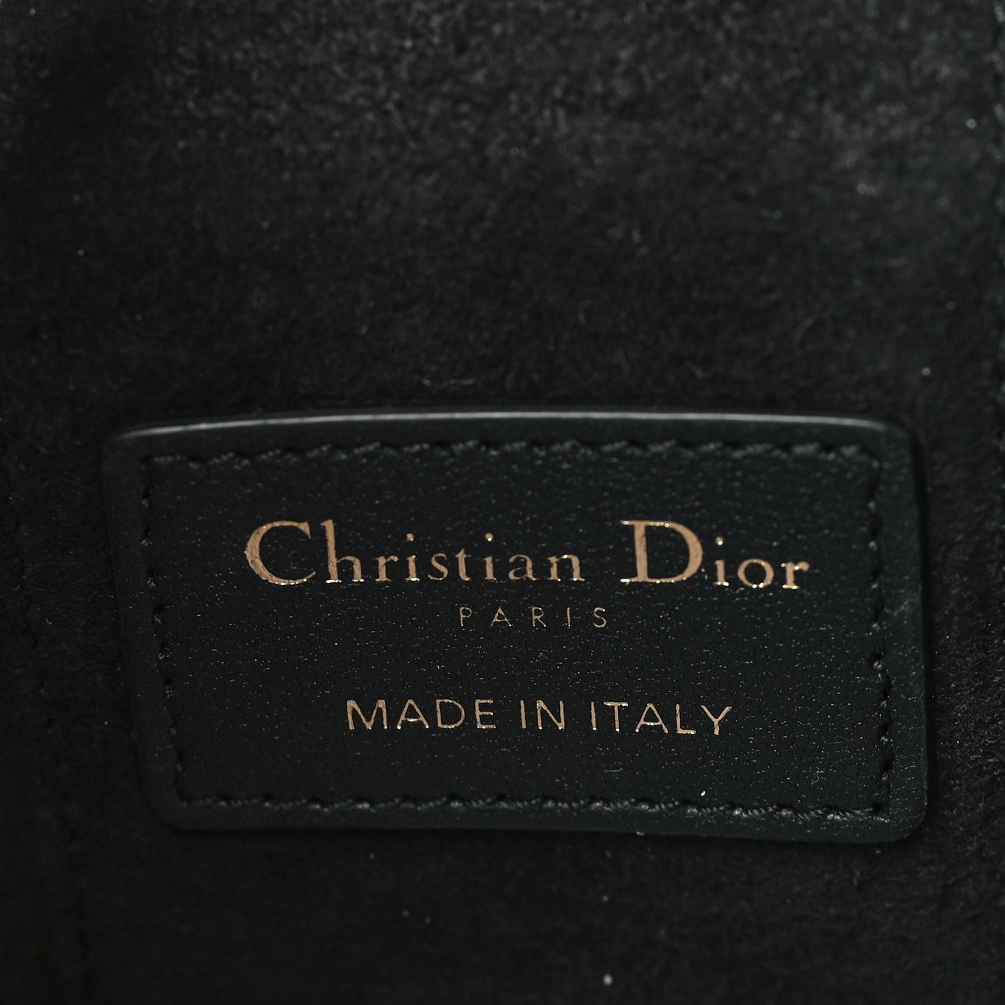 Lambskin Cannage Micro Lady Dior Vanity Case Black