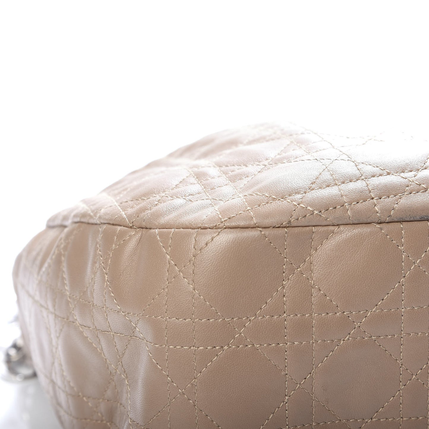 Lambskin Cannage Large Dior Soft Hobo Beige