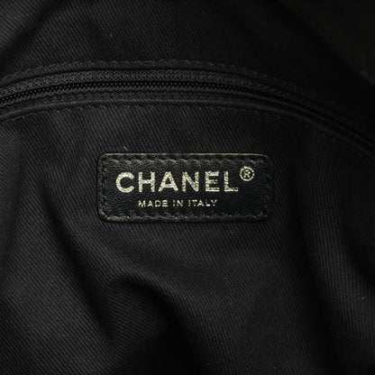 Chanel Iridescent Calfskin Quilted New Bubble North South Tote Dark Grey 6 of 7