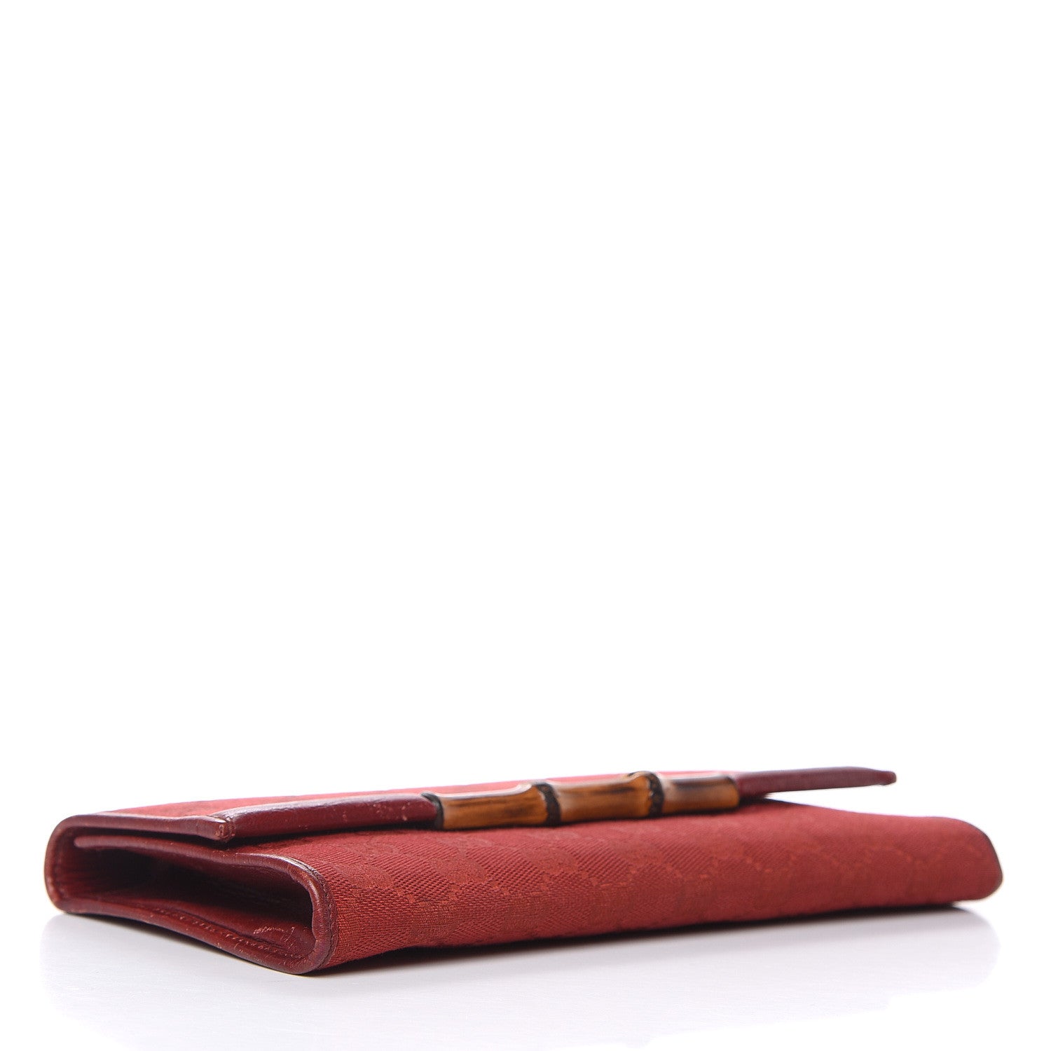 Gucci Monogram Bamboo Bar Clutch Red 4 of 14