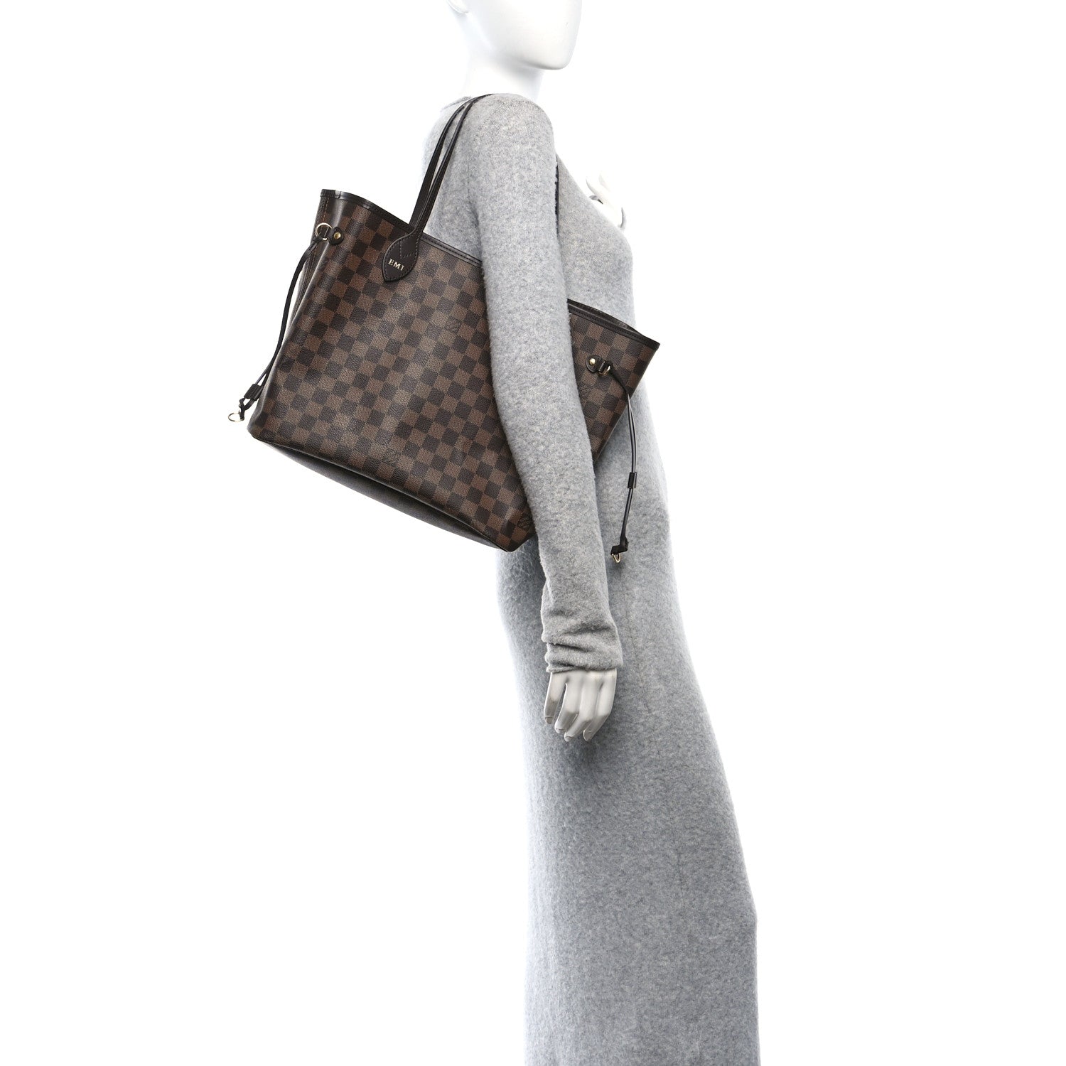 Louis Vuitton Damier Ebene Neo Neverfull MM Rose Ballerine 2 of 12