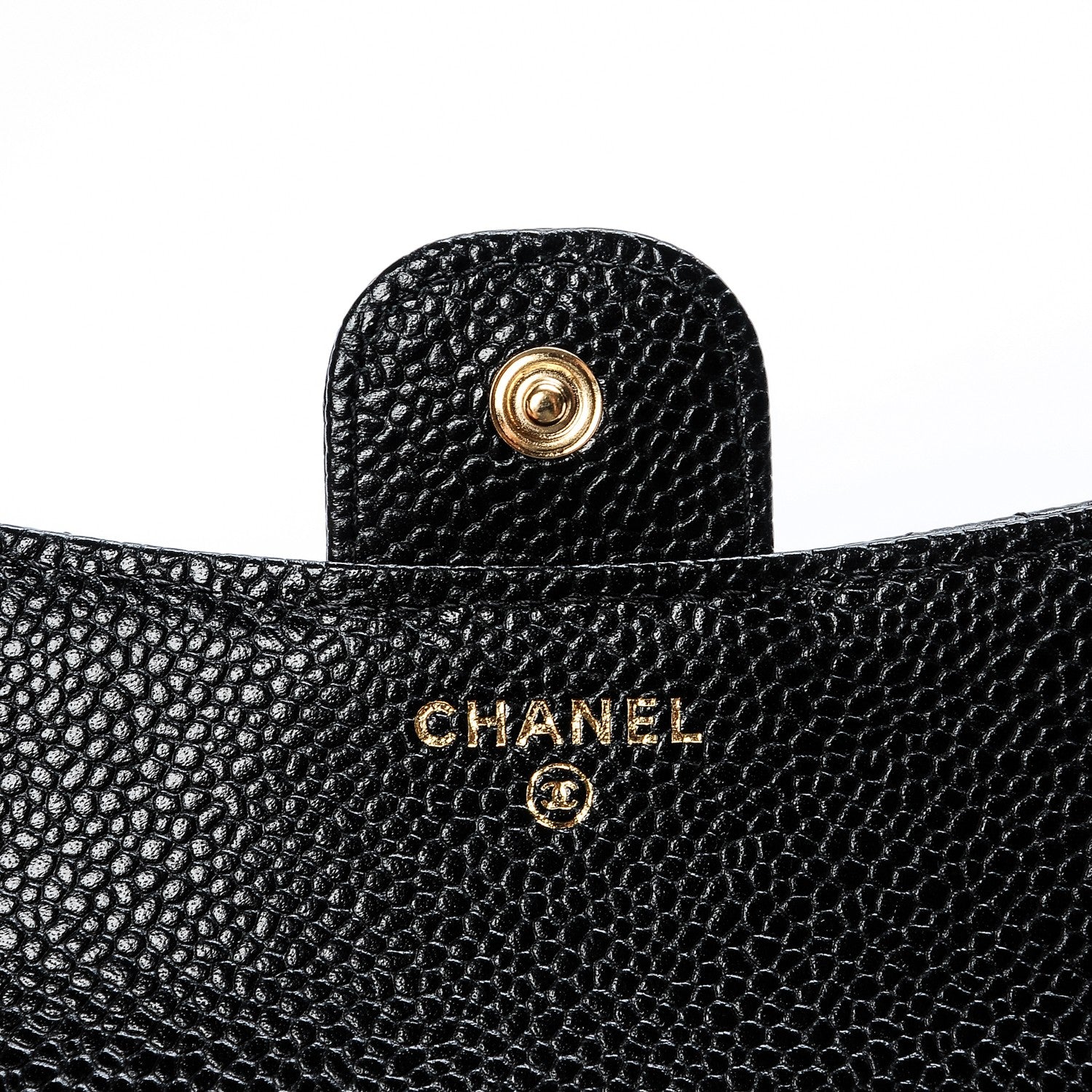 Chanel Caviar Quilted Compact Flap Wallet Black 6 of 8