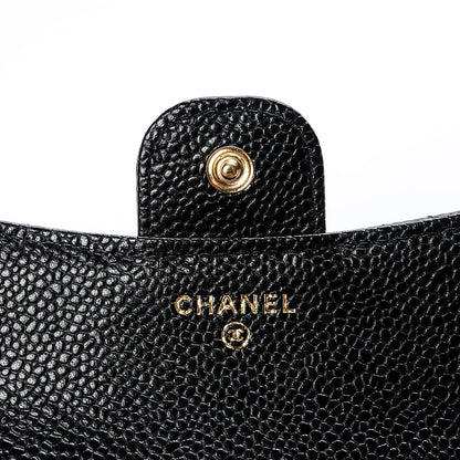 Chanel Caviar Quilted Compact Flap Wallet Black 6 of 8
