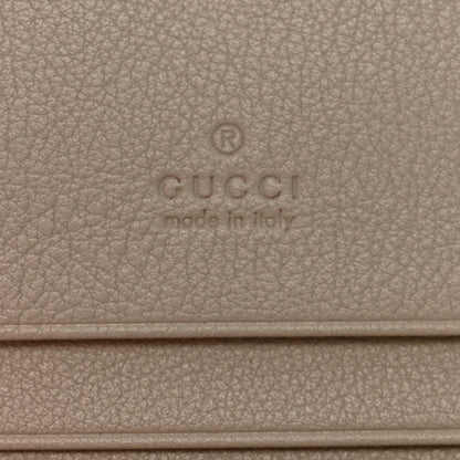 Gucci Wonka Grain Calfskin Diana Card Case Wallet Mystic White 7 of 14
