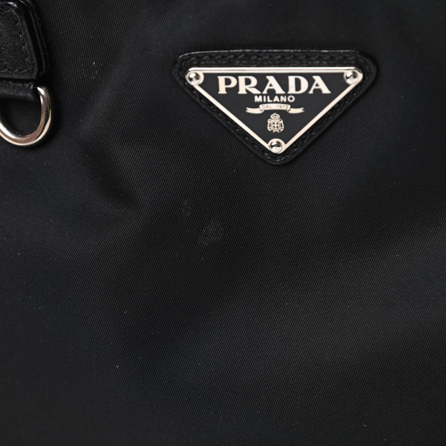 Prada Tessuto Nylon Calfskin Shoulder Bag Black 14 of 15