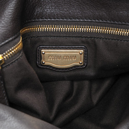 Miu Miu Vitello Medium Bow Bag Brown 6 of 6