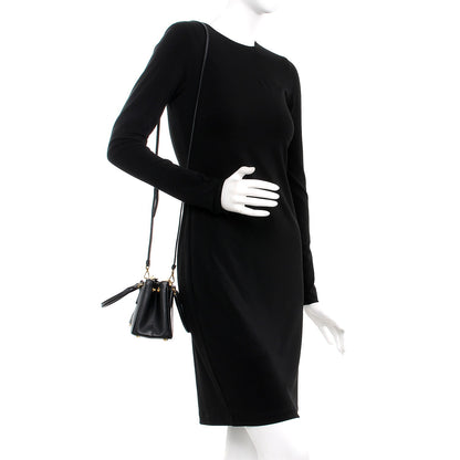 Prada Saffiano Micro Galleria Double Zip Tote Nero Black 2 of 9