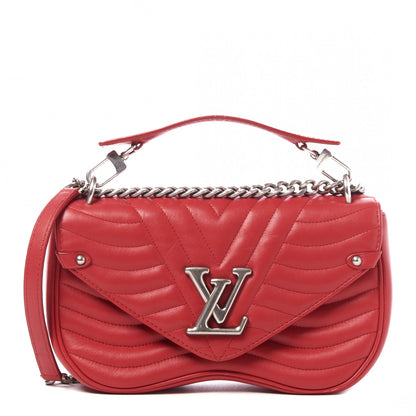 Louis Vuitton Calfskin New Wave Chain MM Ecarlate 1 of 8